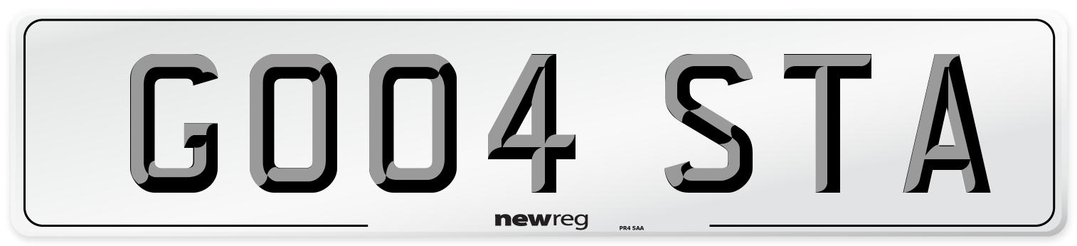 GO04 STA Number Plate from New Reg